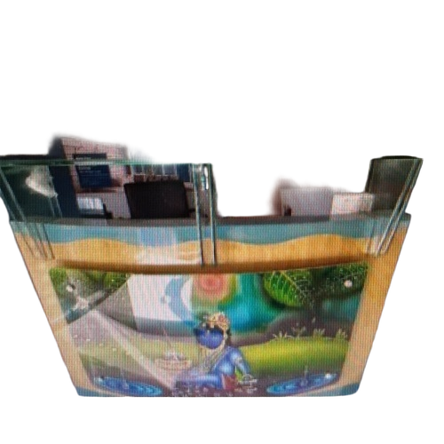 Glass Office Table - Tempered Glass Transparent Lightweight Design | Scratch Resistant Eco-Friendly Stable Base