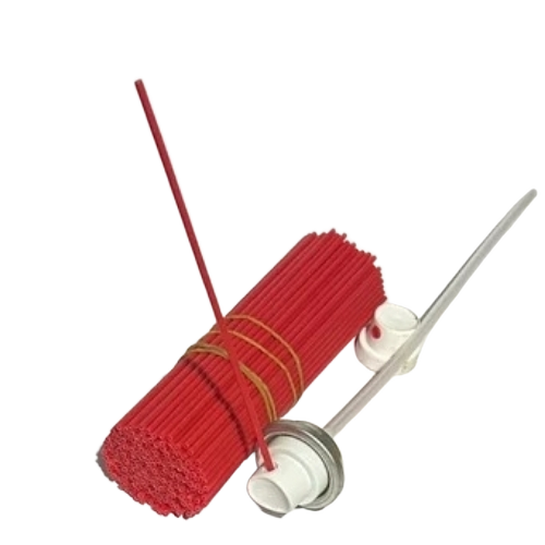 Tin Aerosol Can Straw - Metal Round Red | Rust Resistant Leak Proof Precise Dispensing