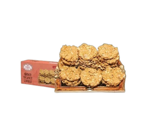 Disco Peanut Chikki - Round Shape, Regular Size, 100% Pure | Ready To Eat, Nutrient Enriched, Sweet, Crunchy