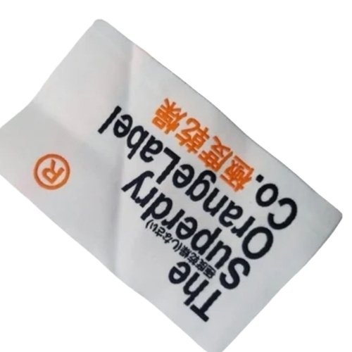 Cotton Woven Label - Standard Polyester 25x25 mm White Printed for Garment Use