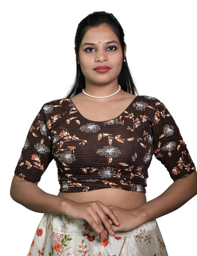 Brown Strachable Readymade Blouse - Ethnic Region: Indian