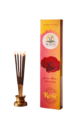 Auras Rose Incense - Burning Time: 55 Minutes