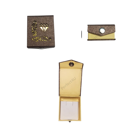 Jewellery Earring Packaging Boxes - Color: Brown & Golden