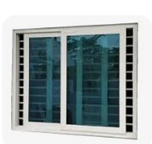 Two Panel Aluminium Sliding Window - Aluminum, Various Sizes, White | Screw-In Installation, Polished Surface, Residential & Commercial