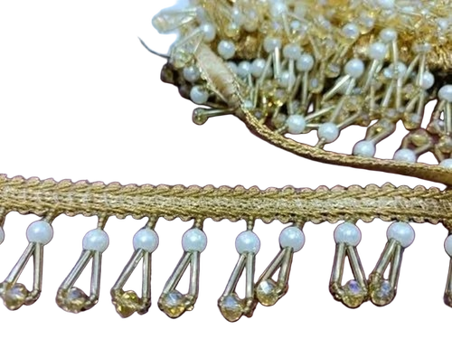 Latkan Lace - Color: Golden & White