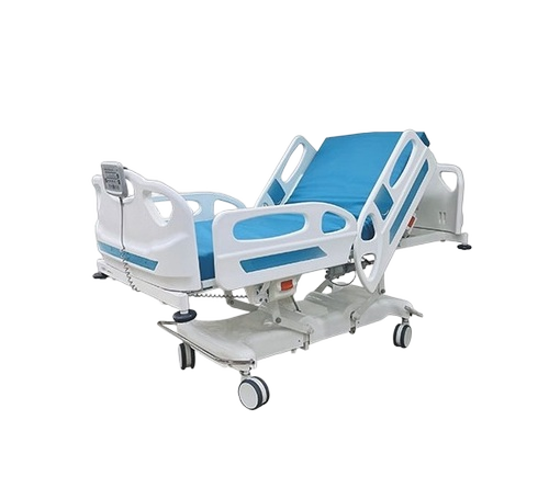 Hospital Fowler Bed - Color: White & Blue