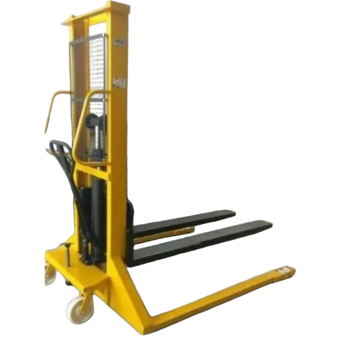Material Handling Stacker - Mild Steel, Yellow, 1000-1250 mm Lift Height, 150-200 kg Capacity | Good Quality, Warehouse Use, 12 Months Warranty