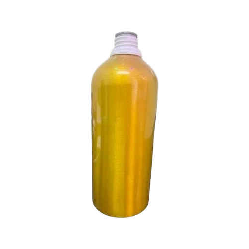Aluminium Bottle Golden 1000ml/1l - Aluminium, Round, Yellow, Screw Cap, Leak Proof | Eco Friendly, Beverage Use