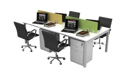 Four Seater Modular Office Workstation - Application: Industrial
