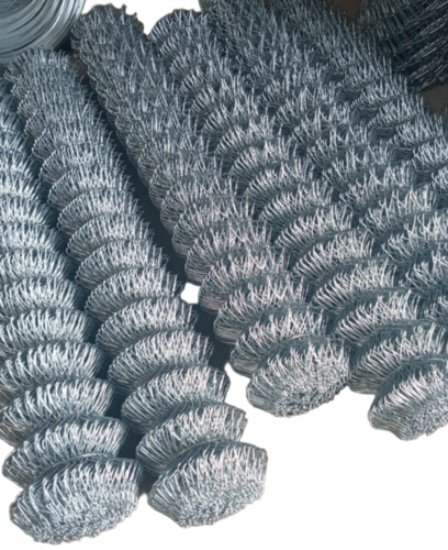 Galvanized Chain Link Mesh - Metal, Standard Size, Silver | Welded Weave, Rust and Corrosion Resistant, High Tensile Strength, All-Weather Durable