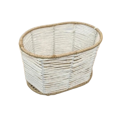 Oval Shaped Paper Rope Hamer Basket