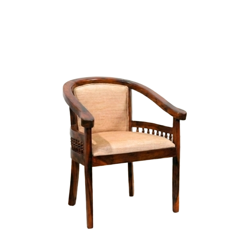 Wooden Chair - Wood, Custom Size, Brown, Cotton Cushion | Good Quality, Set of 2