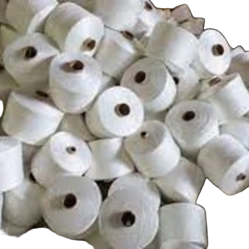 White Poly Cotton Yarn - 40 Count, 2 Ply, Natural White, Ring Spun Grindle Yarn | Knitting, Anti-Piling, Quick Dry