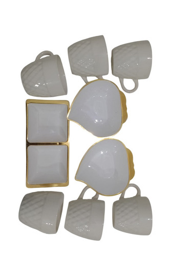 Cup Set (6 Cups + 2 Snack Bowls + 2 Section Tray) - Ceramic Type: Stoneware Ceramic