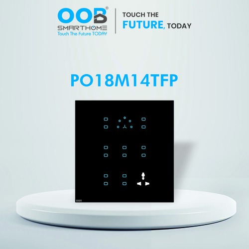 Nubee Home Automation Touch Switch Pearl Series Po18M14Tfp - Material: Abs