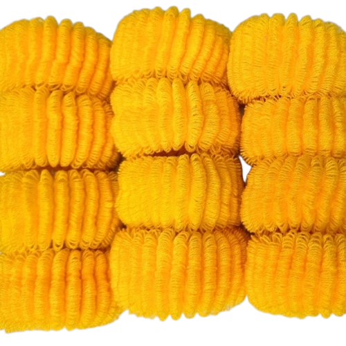 12 Pc Yellow Acrylic Hair Rubber Bands For Women And Girls