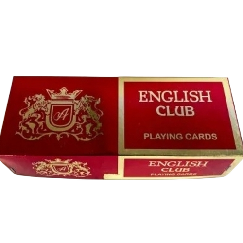English Club Plastic Coated Paper Playing Cards