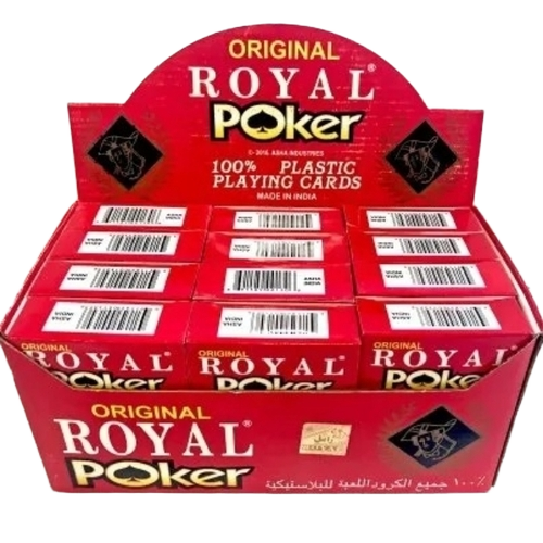 Royal Poker 100% All Plastic Playing Cards (Largest Indian Manufacturer, Export House)