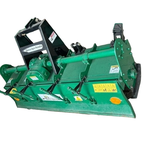 Mild Steel Farming Rotavator - Color: Green