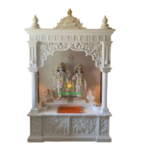 White Marble Temple - Marble, Standard Size, White | Durable, Polished Finish, Easy to Clean