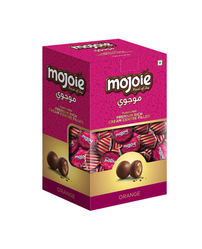 Orange Flavour Compound Chocolate Mojoie Truffles Double Twist Box 1 Kg - Application: Food