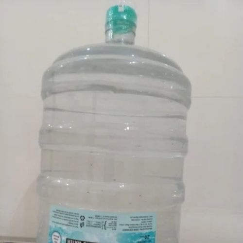 20 Litre Packaged Drinking Water Bottle - Plastic 20 Litre White Transparent | Sealed Cap Ergonomic Design Smooth Surface