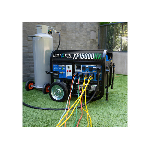 New Xp15000Hxt 15000 Watt Electric Start Tri Fuel Portable Generator - Color: Blue