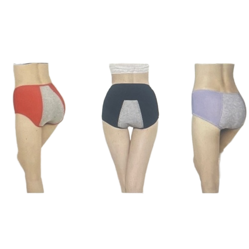Goji Panties- Period Proof Panty - Lycra Cotton High Rise Boy Shorts Multicolor Sizes S to XL | Good Quality Inner Elastic Waistband