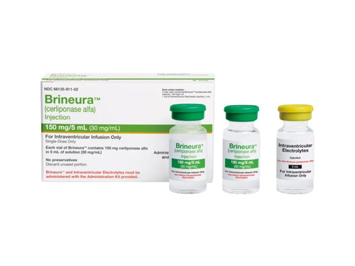 Brineura Cerliponase Alfa & Intraventricular Electrolytes Injection - Enzyme Types: Enzyme Preparations