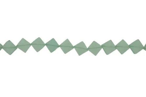 Aquamarine Quartz Corner Drilled Faceted Square Shape Briolette Gemstone Beads