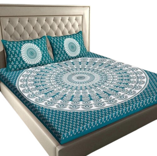 Cotton Bed Sheets - Color: Sea Blue