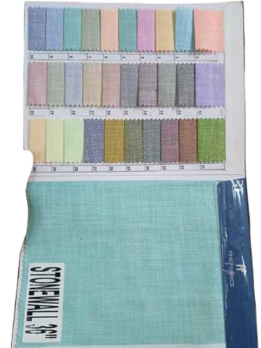 Polycotton Stonewall Shirting Fabric - Application: To Make Garment