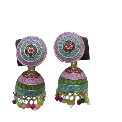 Golden Multi Color Jhumki