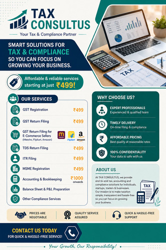 GST Return Filing and Registration By TAX CONSULTUS