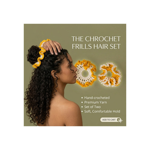 Crochet Frill Hair Set