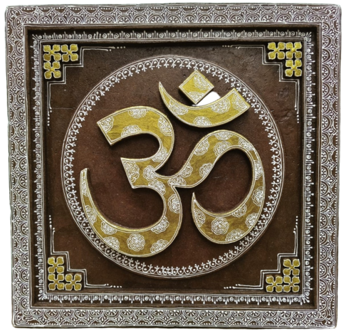 Handicraft Cow Dung Om Symbol Wall Hanging