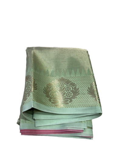 Tissue Silk Saree - Color: Pista Green