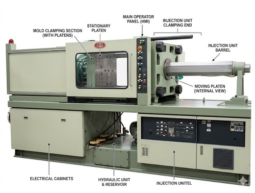 Used Nissei Injection Molding Machine 160 Ton - Color: Multicolor