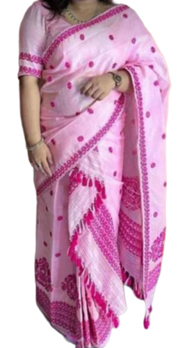 Ac Cotton Mekhela Chador Saree - Color: Multicolor