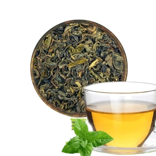 Mint Flavor Green Tea Leaves