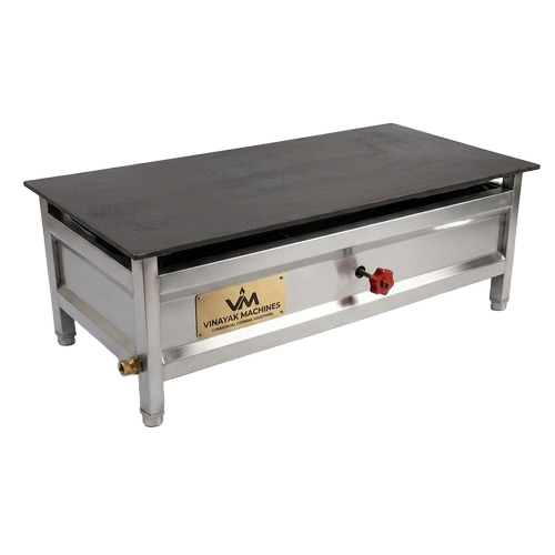 Vinayak Machines 15X30X11 Inch Table Top Gas Operated Dosa Bhatti With 15 Mm Tawa - Application: Commercial Kitchen