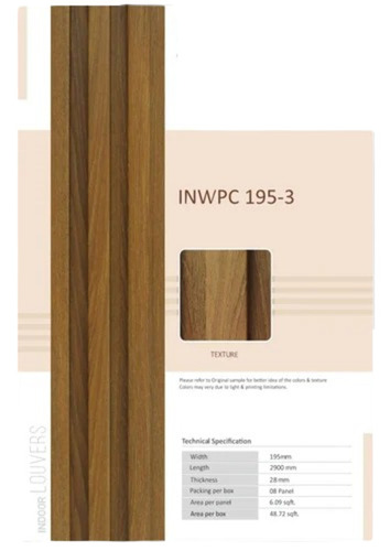Inclad 28 Mm Wpc Louvers - Color: Brown