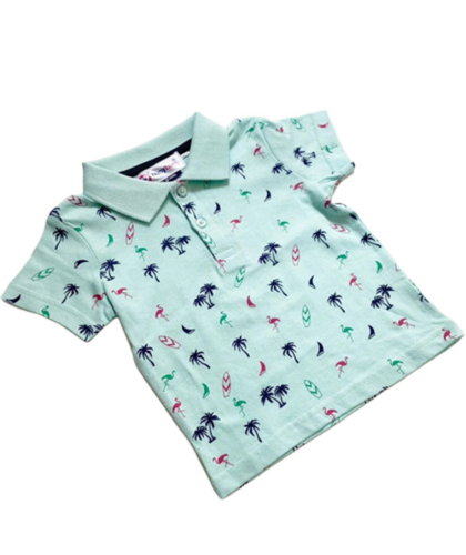 Kids T Shirt - Cotton Blend, Size S-XXXL, Short Sleeves, Polo Collar, Breathable, Wrinkle Free, Quick Dry