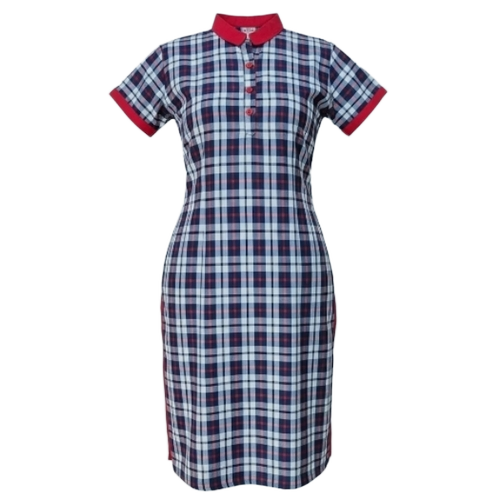 Girls School Uniform Kurta - Collar Style: Spread