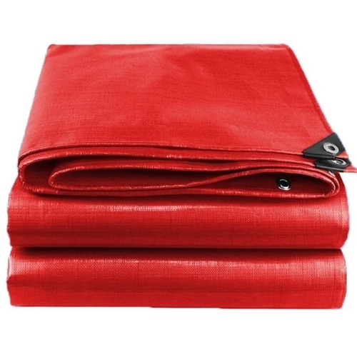 120 Gsm Red Waterproof Tarpaulin - Design Type: Standard