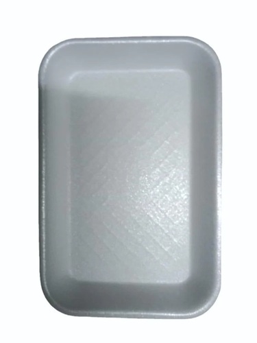 Plain White Thermocol Food Packaging Tray