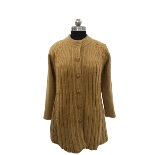 Brown Frock Woolen Cardigan