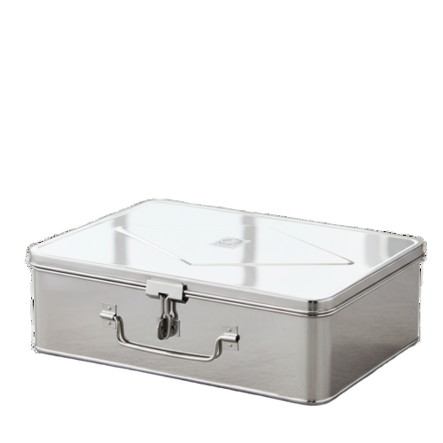 Stainless Steel Multi-Purpose Cash Jewelry Storage Box - Color: Silver