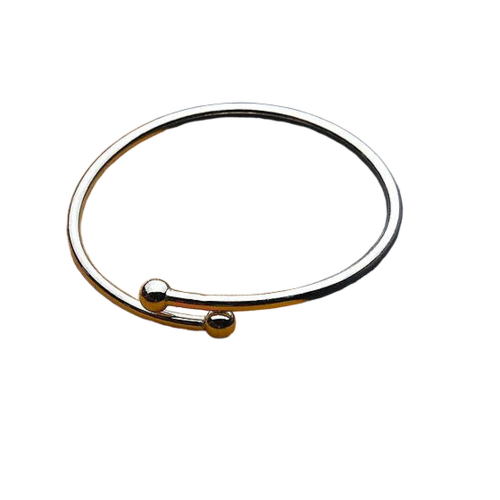 Simple Round Silver Kada For Men 30 Gm - Jewelry Type: Bangles