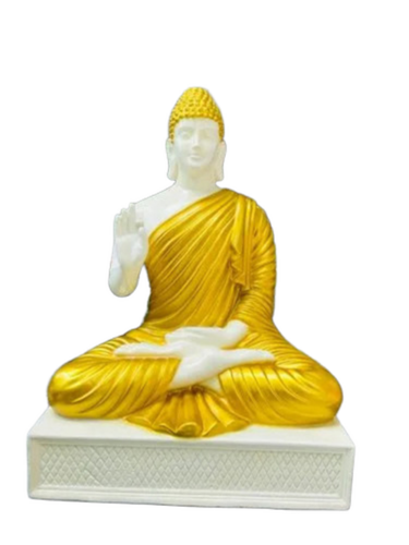 Dhanwanti Fiber Blessing Glossy Buddha,Figurine Idol For Home And Garden Decor - Color: All